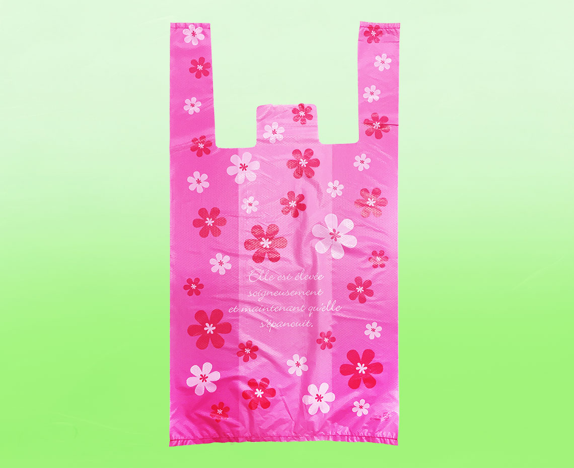 小分け用レジ袋ピンク花柄袋【Ｍ】